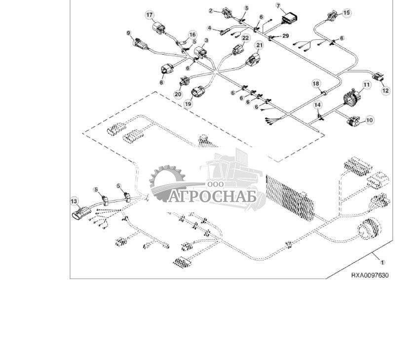 Жгут проводов шасси, ручной SCV, без TLS™, несертифицированный (12) 